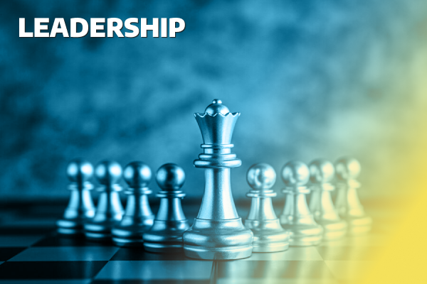 Leadership-themed image with individuals collaborating, guiding, or standing in a lead position.